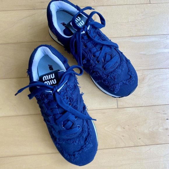 スニーカー MIU MIU Sneakers Blue 574 New Balance x Miu Miu Denim Sneakers | RADPRESENT